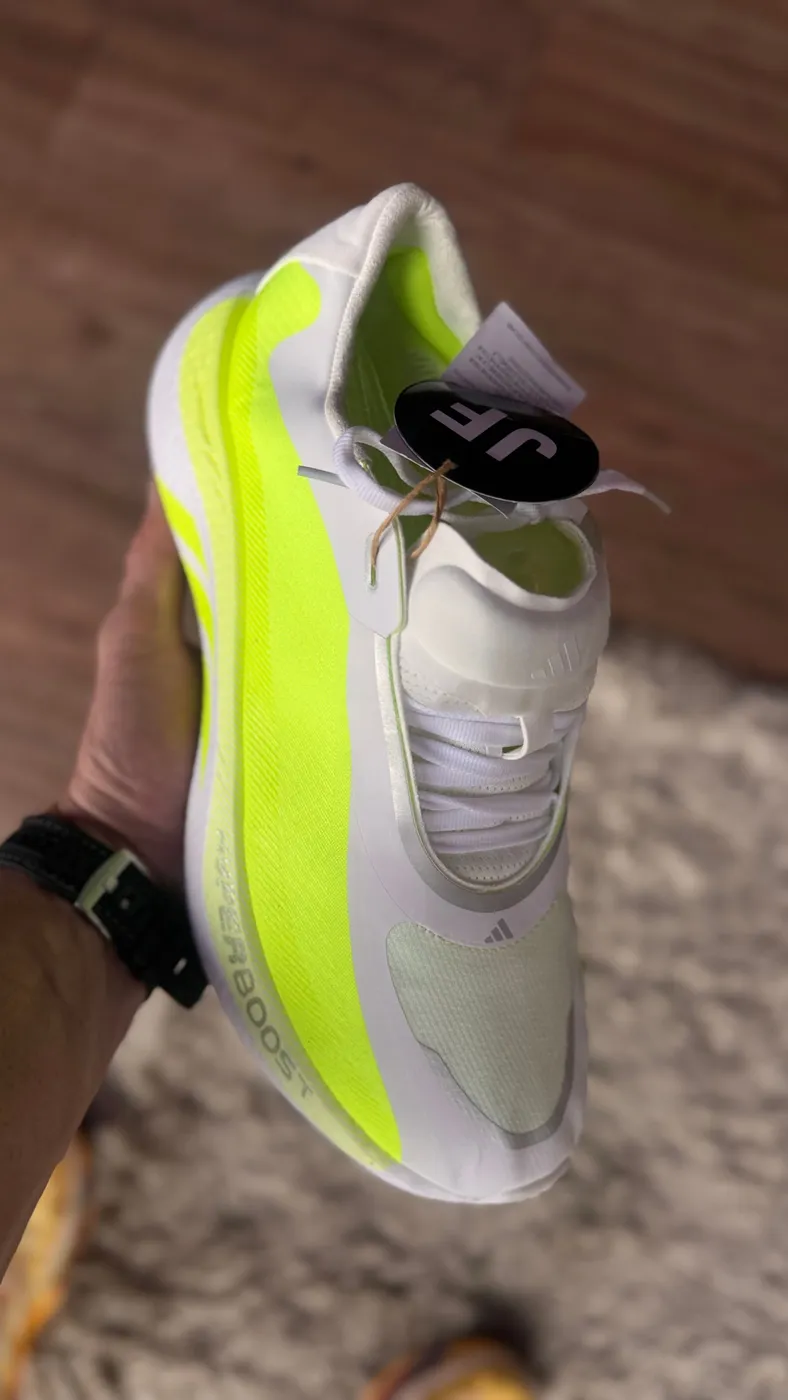 adidas Hyperboost Branco e Verde-limão, ângulo 1 de 2