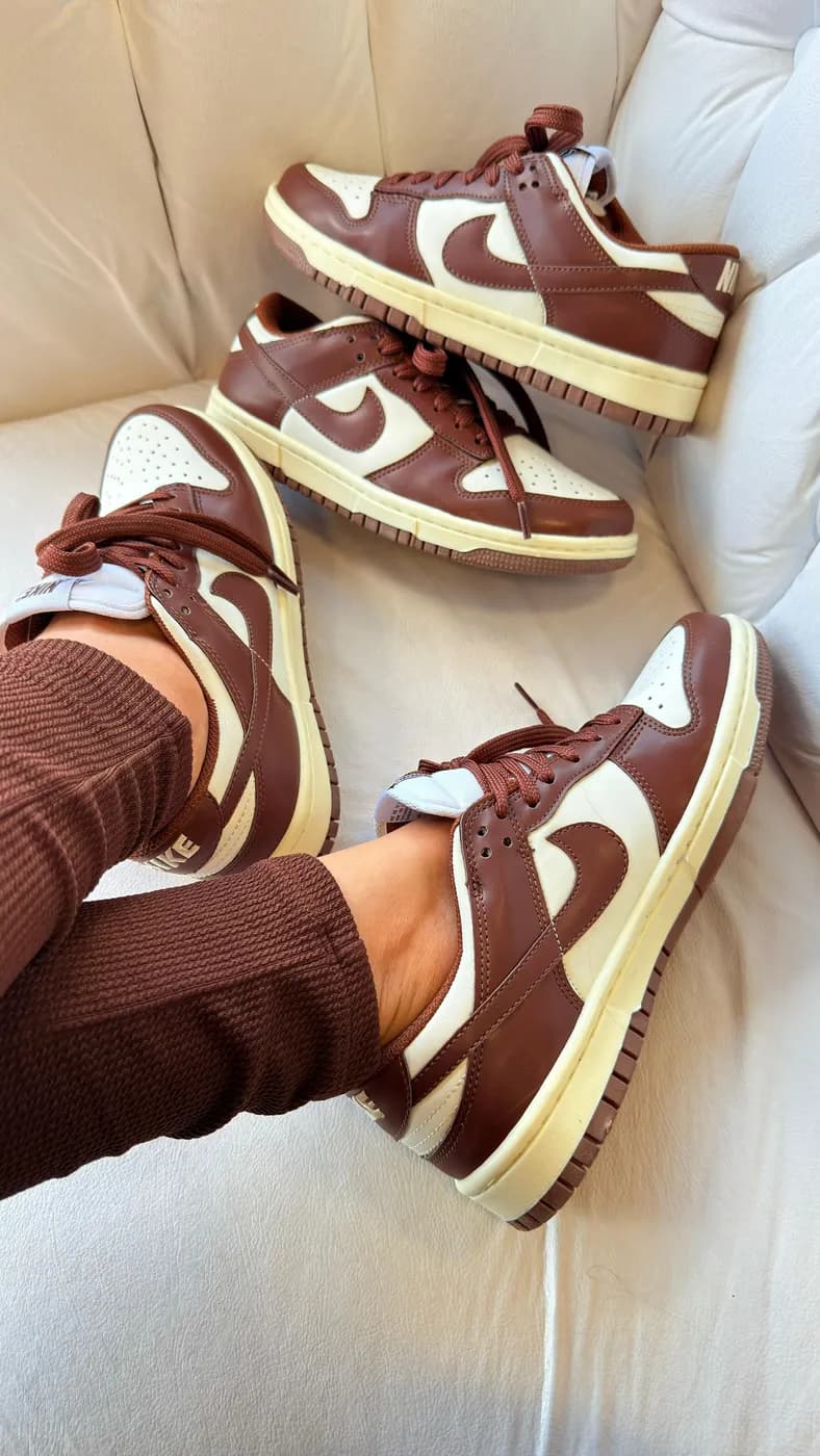 Nike Dunk Marrom e Creme, ângulo 1 de 2